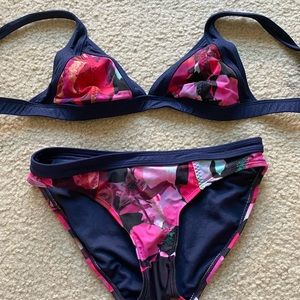 Athleta Bathing Suite. Fun Colored! #monochrome #sporty #trendy